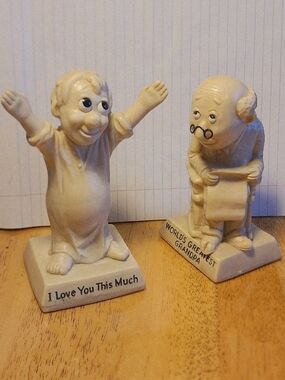 Russ Berrie VTG. 1970 R BUNDLE of 2 Office,gradpa Gift,papperweith